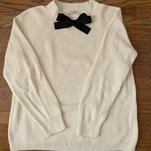 J.Crew women’s size large bow tie sweater.